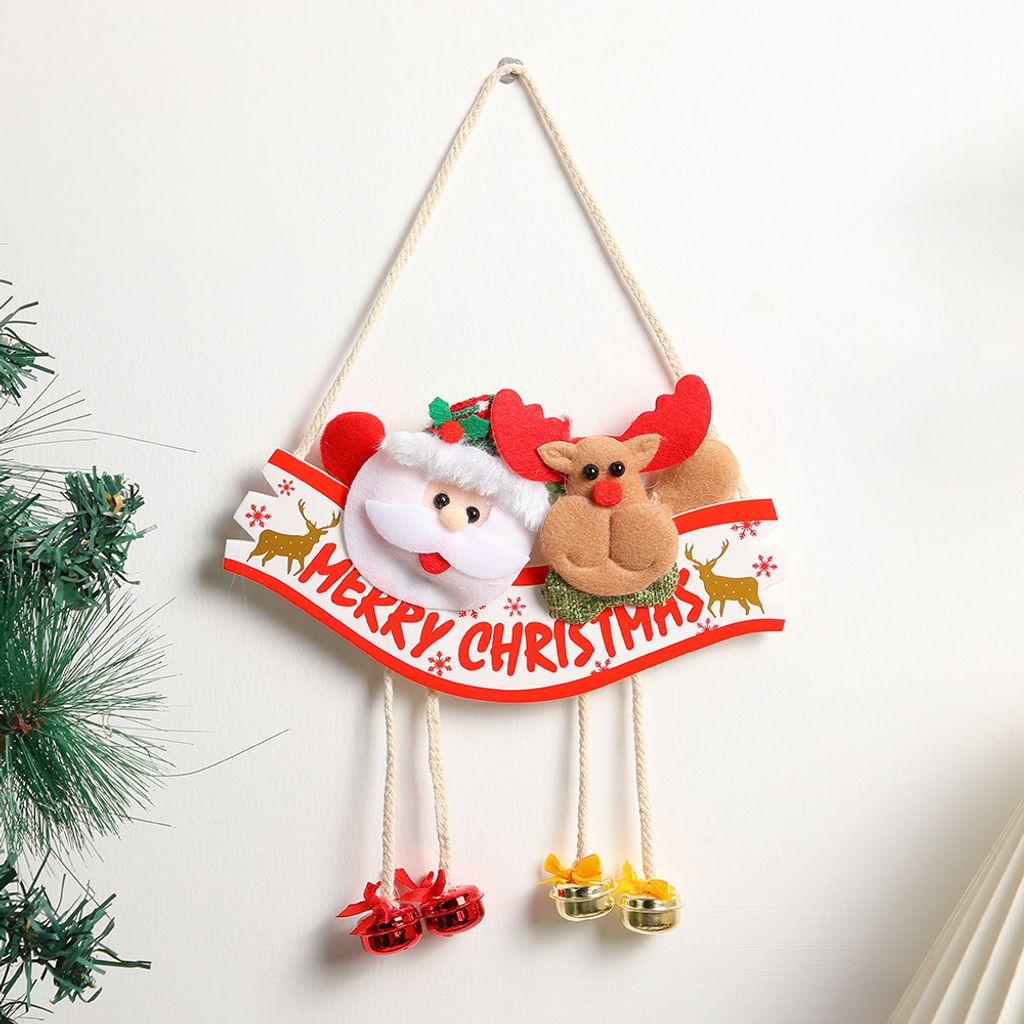 Kreative Weihnachtstür Hängende Accessoires Mall Home Scene Layout Weihnachtswand Hängende Weihnachtsmann Dekoration Hängende Accessoires
