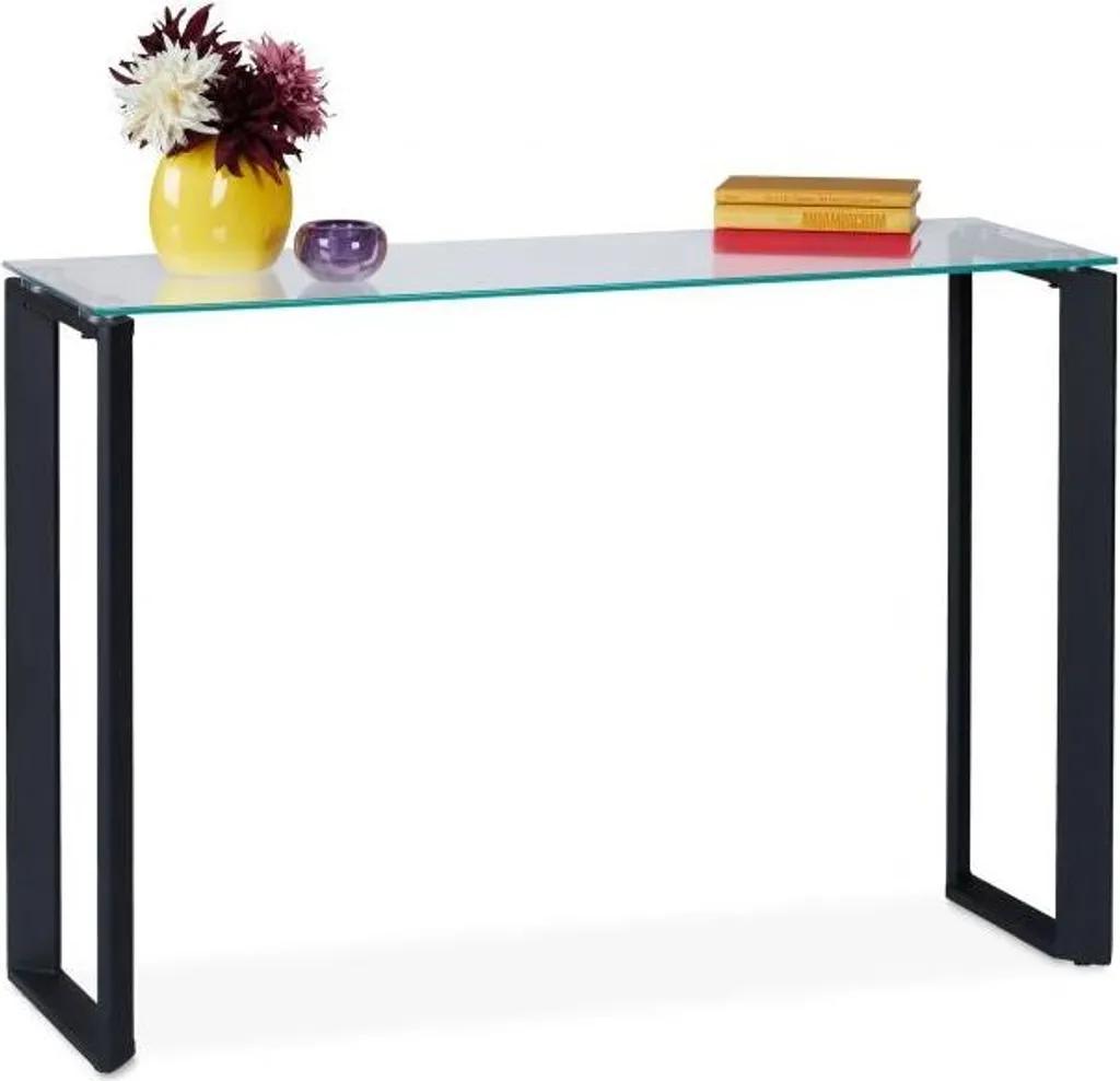 Consolle con Piano in Vetro Temperato: Design per Ingresso e Soggiorno