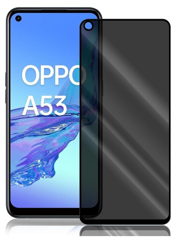 Anti Spy Panzer Folie für OPPO A53 / A53s Privacy Displayschutzfolie Sichtschutz Glasfolie Schutzglas