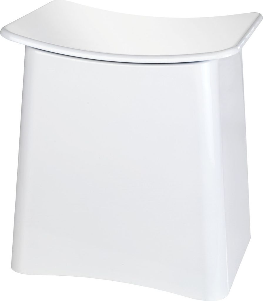 WENKO Badhocker Mod. Wing praktischer Hocker mit Wäschekorb Produktbild 