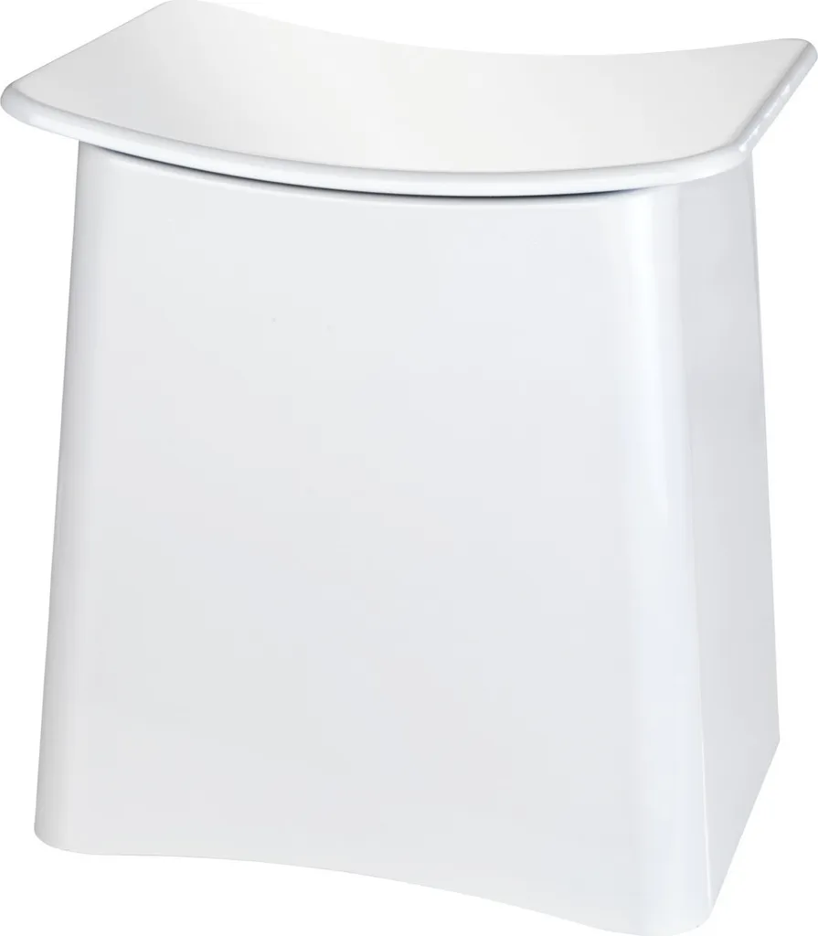 Tabouret rangement linge WENKO Wing : gagnez de la place en blanc 33L