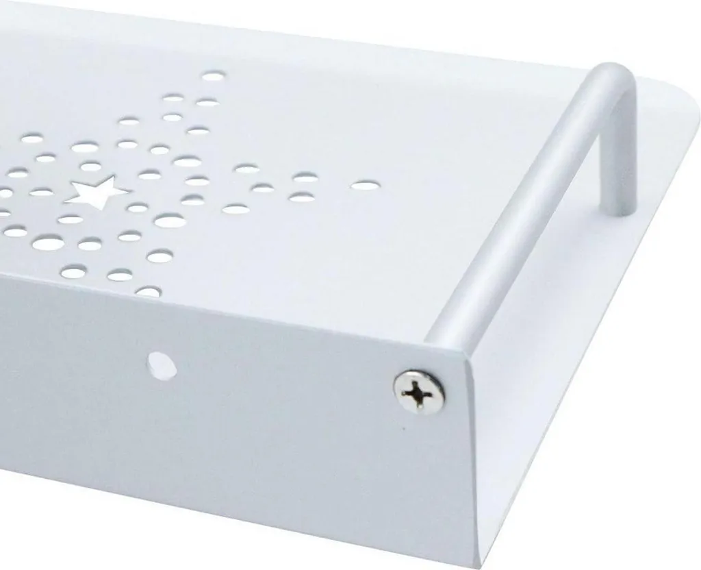 Support Mural pour Box Internet et Répéteur : Plateau Argent 23x16cm - 5