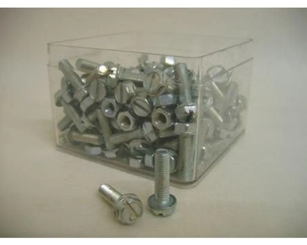 Visserie pour vélo M5x16 mm zinguée Bofix avec écrous pour montage (50)