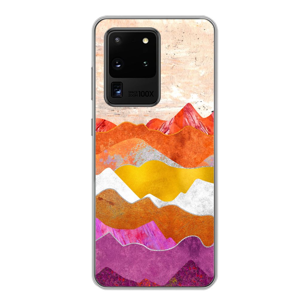 MuchoWow Handyhülle Schutzhülle Hülle für Samsung Galaxy S20 Ultra Lesbisch - Stolz - Marmor Silikon Softcase Handy Hülle - Karteninhaber