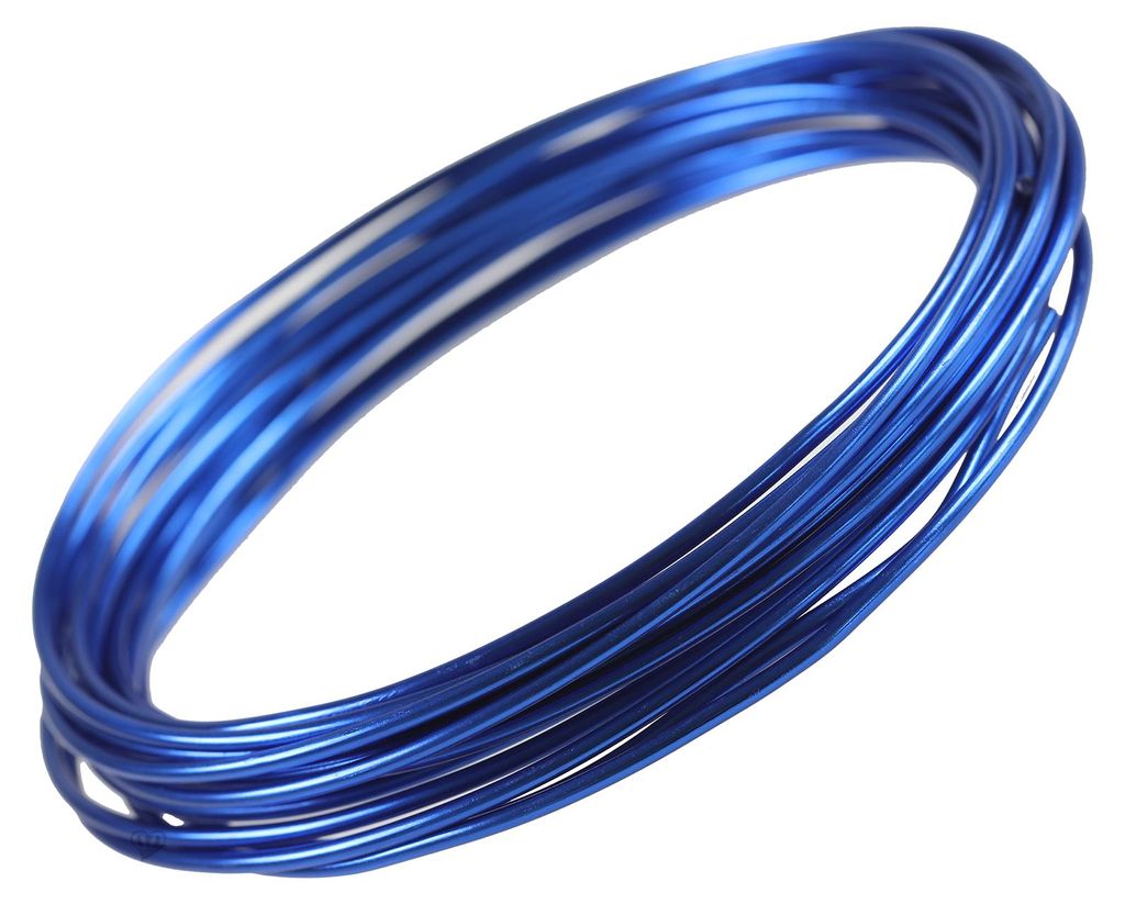 Aludraht Aluminiumdraht, 2 mm blau