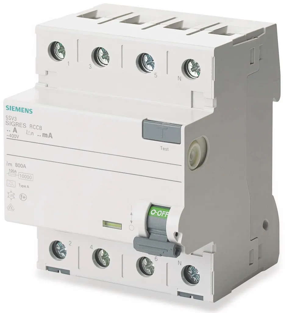 Protection des personnes Siemens 5SV3342-6 Différentiel 25A 4P 30mA 400V