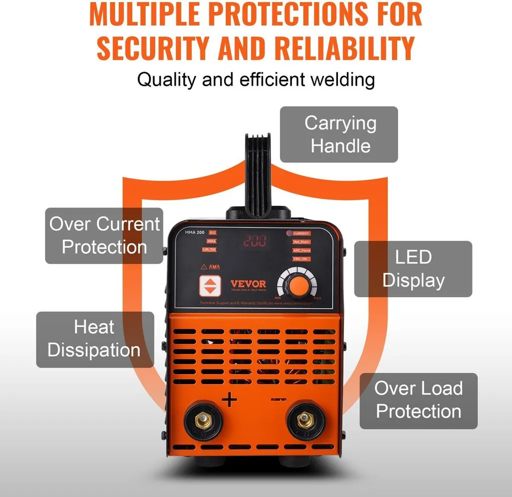 Machine à souder avec Hot Start et TIG Lift 200A - Poste compact 220V - 6