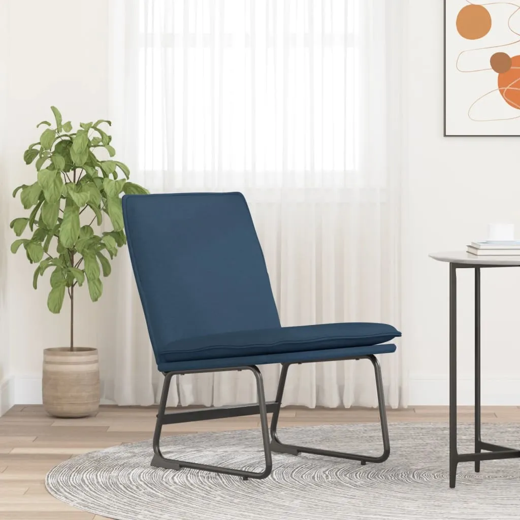 Sedia Lounge Blu The Living Store 52x75x76 cm in Tessuto Comfort