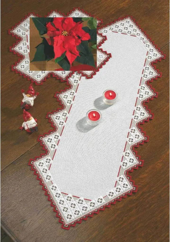 Kit Broderie Hardanger Permin Motif Géométrique à Compter 33 x 86 cm
