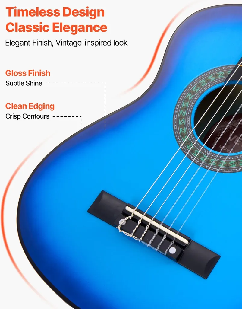 Guitare classique idéale pour débuter leçons de musique kit complet - 5