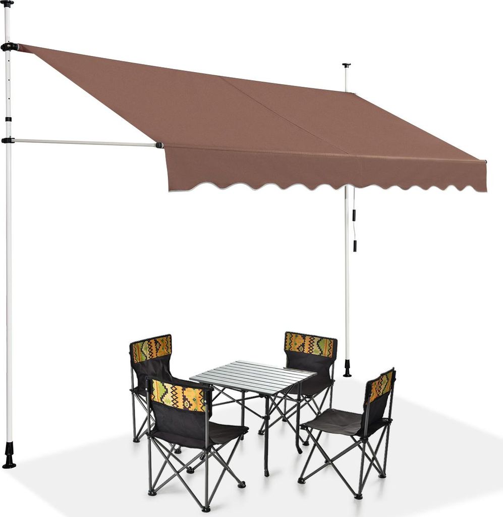 COSTWAY Tenda a morsetto 300 cm, tenda da balcone, Immagine del prodotto 