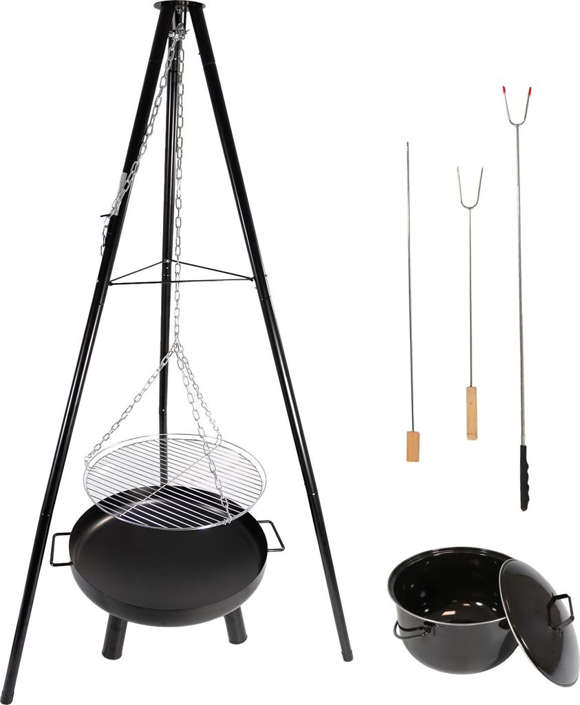 Schwenkgrill mit Feuerschale, 52 cm großer Grillrost, Produktbild 