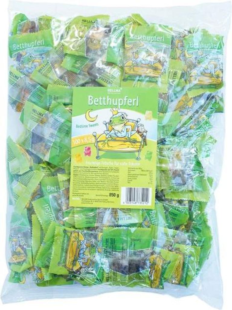 Hellma Betthupferl, Fruchtgummi, Gummibonbon, Süßigkeit, Produktbild 