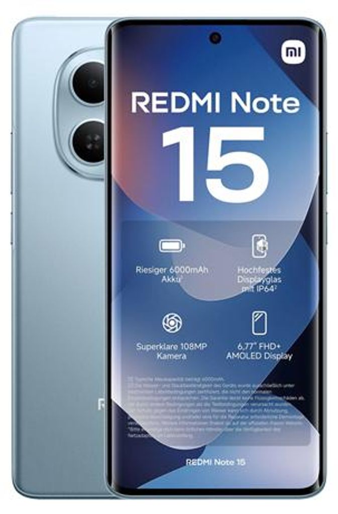 Xiaomi Redmi Note 15 5G 256GB Glacier Blue Produktbild 