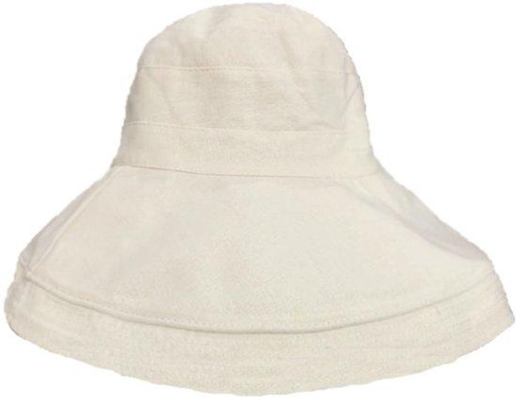 Sombrero für Damen mit UV-Schutz, breiter Rand für größere Kopfgrößen, opklappbar.