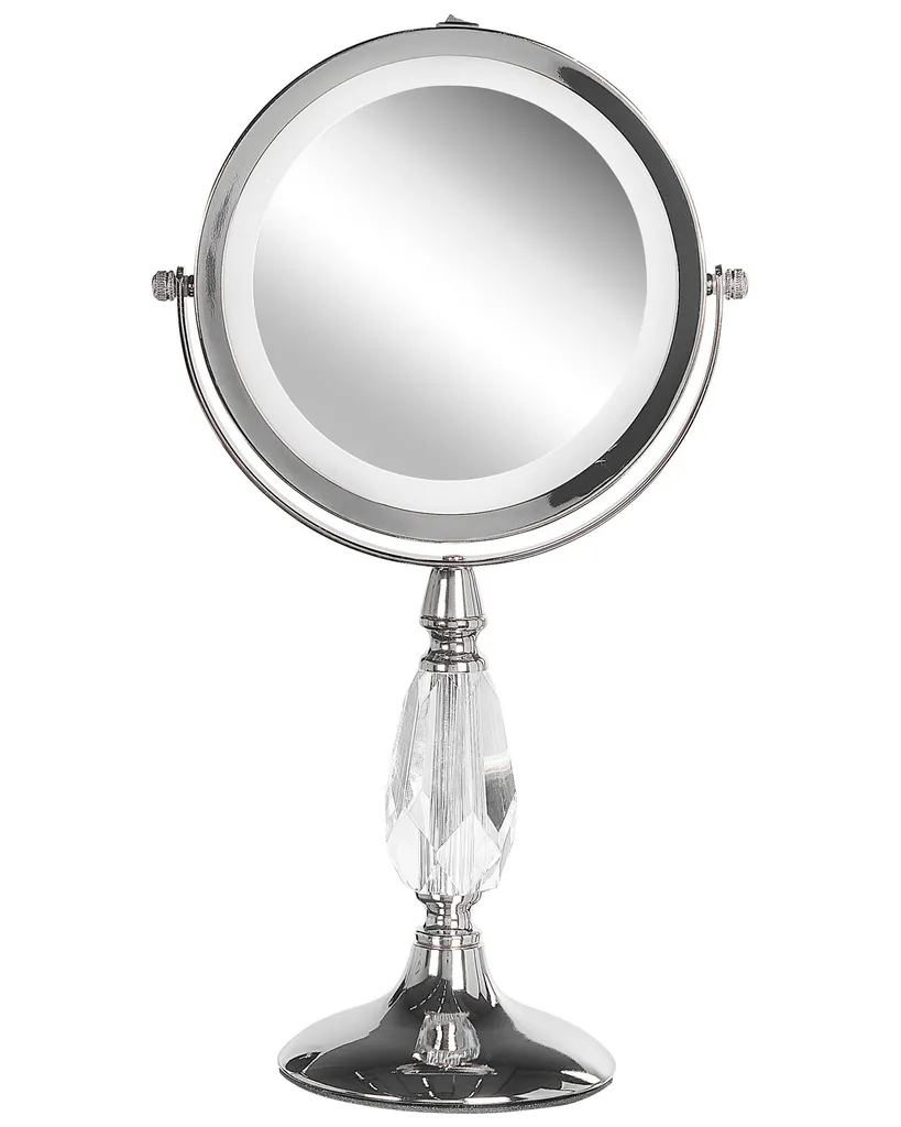 Miroir cosmétique à LED Ø 18 cm Argent Maury Lumarko pour maquillage