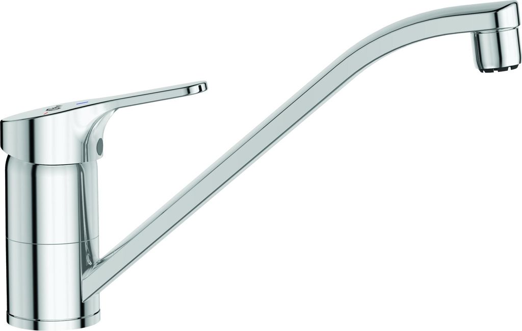 Ideal Standard Küchenarmatur Cerafit Niederdruck BlueStart, Ausladung 226mm BC134AA Chrom