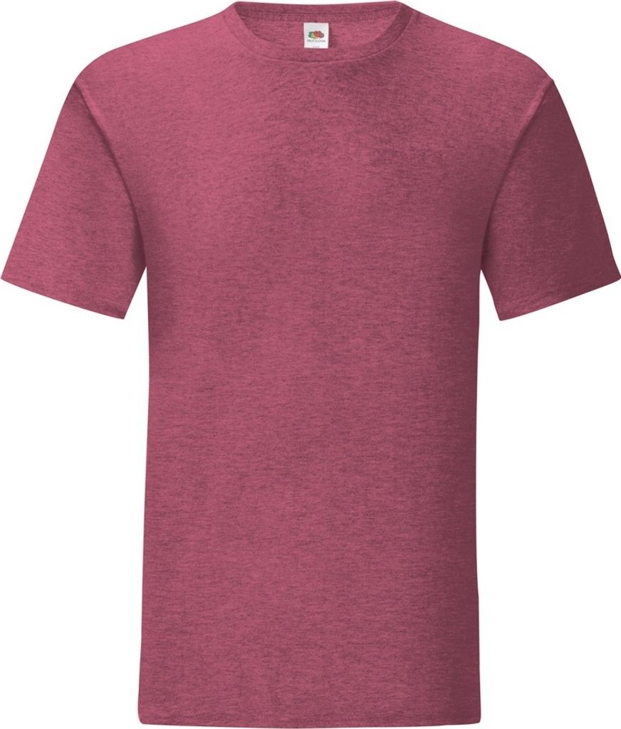 Fruit Of The Loom Herren T-Shirt Iconic PC3389 (XL) (Burgunderrot meliert)