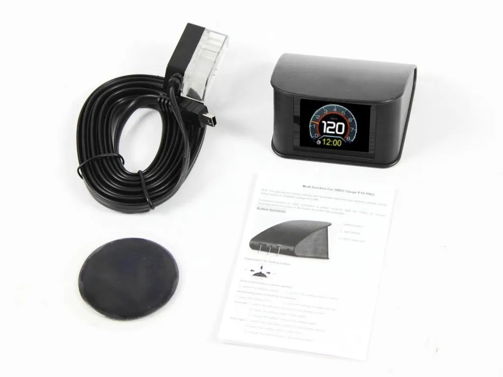 Ordinateur de Bord HUD Tachymètre OBD2 avec Scanner de Code Défaut DTC