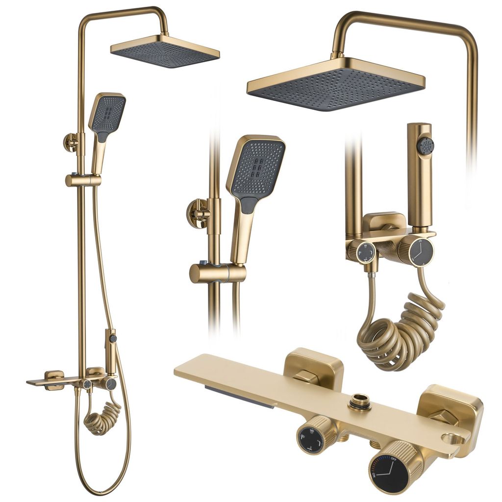 Rea Doucheset Helix Gold Brush Productafbeelding 