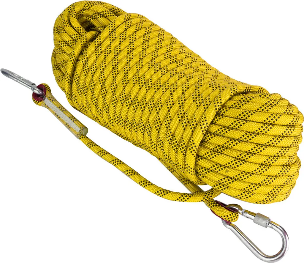 Corde d'escalade 30m jaune - Corde d'évacuation 12mm pour extérieur