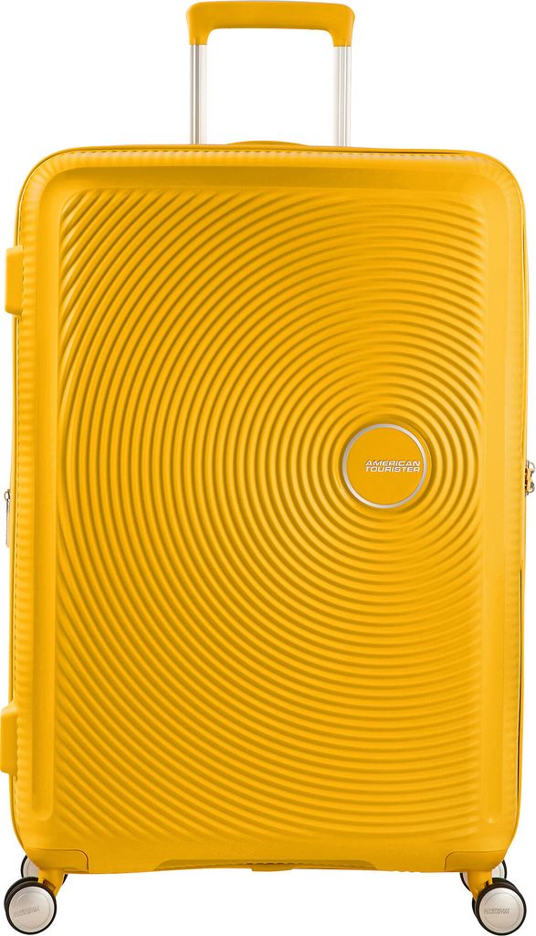 American Tourister Soundbox Spinner EXP 55/20 Cabin Erweiterbar-Koffer mit 4 Rädern Golden Yellow 35,5/41 L