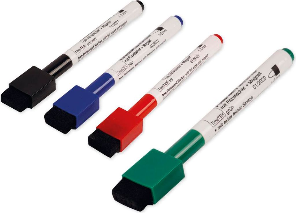 TimeTEX Folienstift Non Permanent mit Filzwischer + Magnet