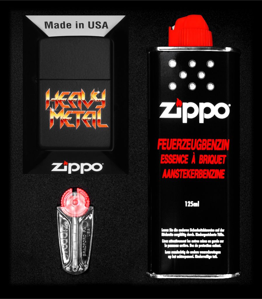 ZIPPO Feuerzeug-Set METAL DESIGN Geschenk No1