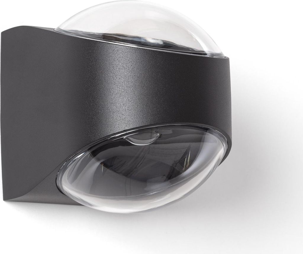 LED Wandleuchte Außen 12W Aluminium doppelseitige Beleuchtung Adelfa Schwarz