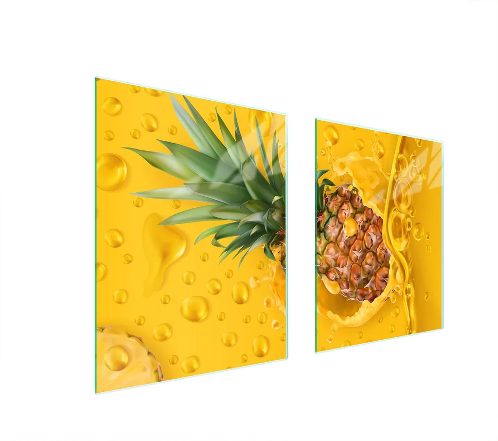 Un Tocco Tropicale in Cucina | Piastra 85x52 Vetro Temperato Ananas