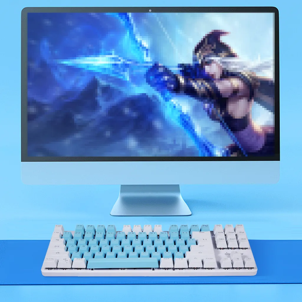 Clavier mécanique 87 touches docooler interrupteur bleu et rétroéclairé - 11