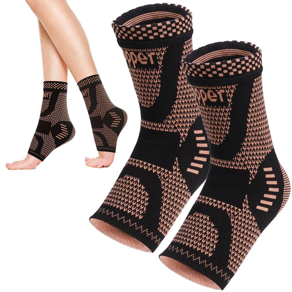 2 Stück Sprunggelenkbandage, Kupfer Bandage Fußgelenk Produktbild 