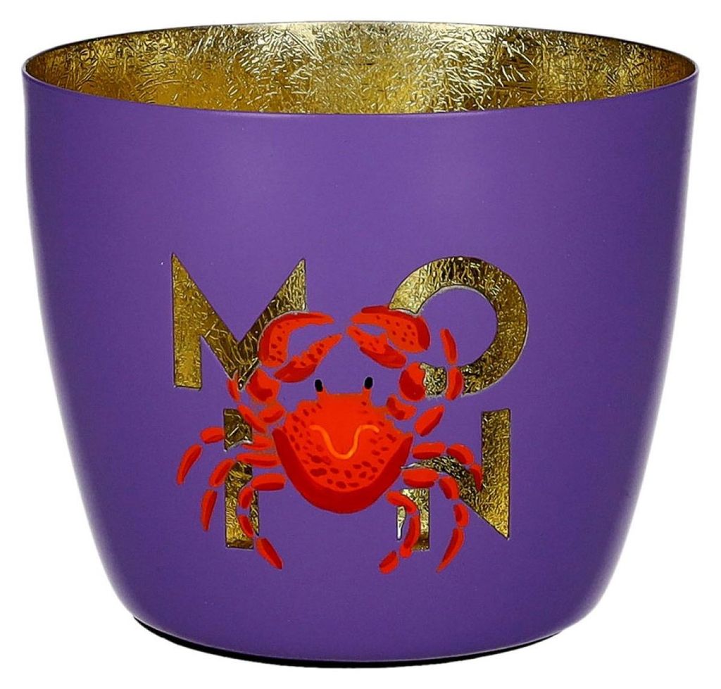 Gift Company Madras Windlicht M Moin/Hummer lila/gold 8,5cm Produktbild 