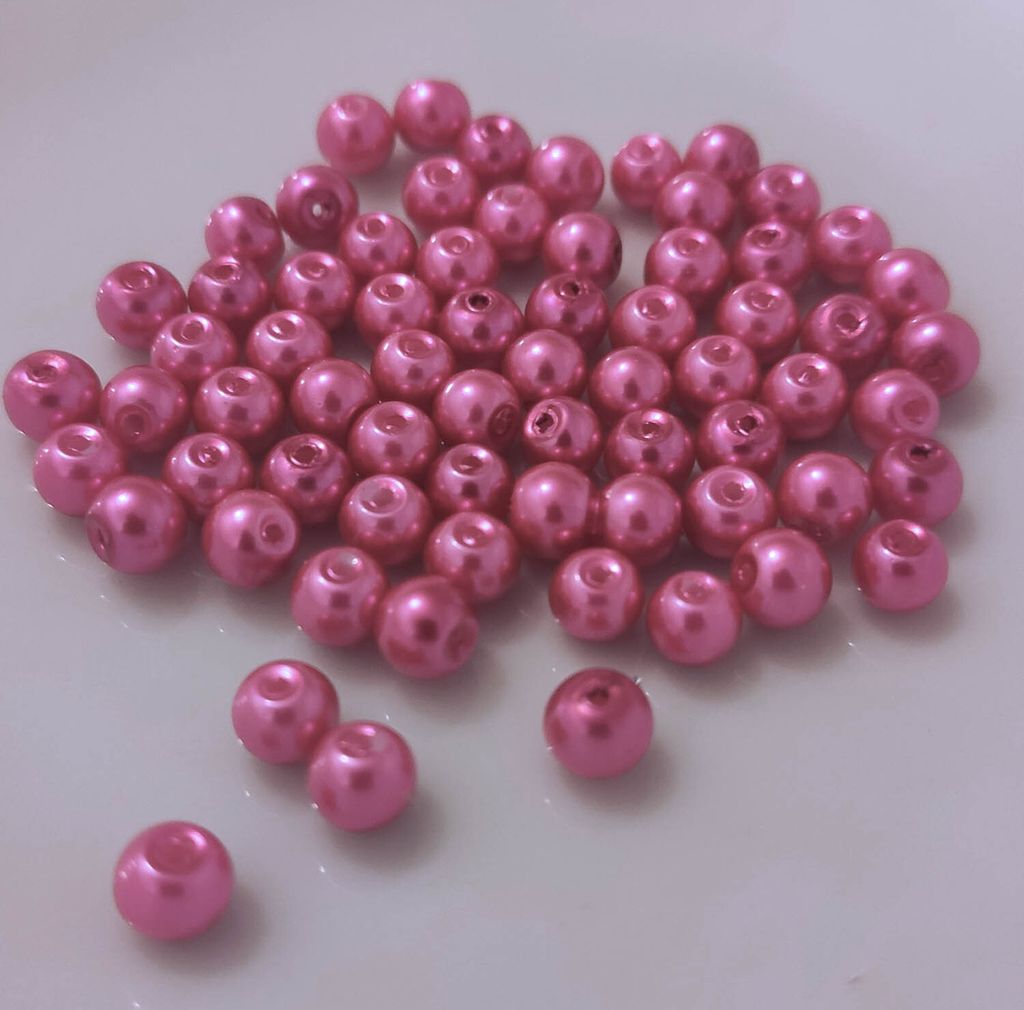 Glasperlen - Typ 'rund' - 20g - 3 mm - Pink
