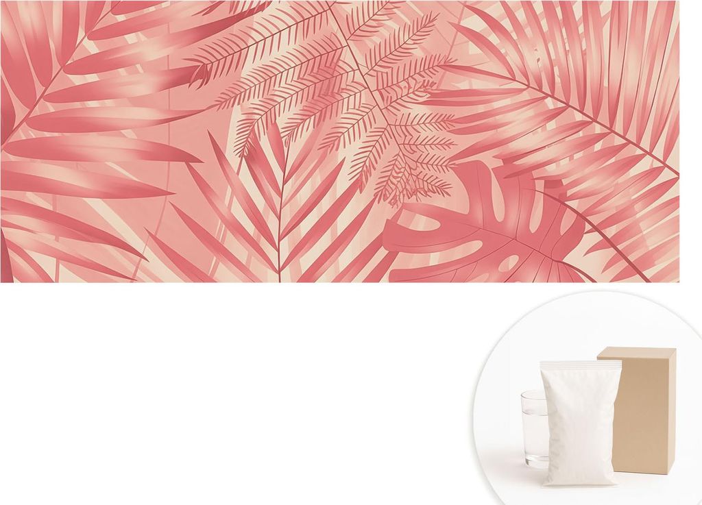 Fototapete - Wandbilder für Wohnzimmer - 208x146 cm - Dekorative Wandfolie - Modernes Design für Wanddekoration - Tapeten für Innenräume - Trop...