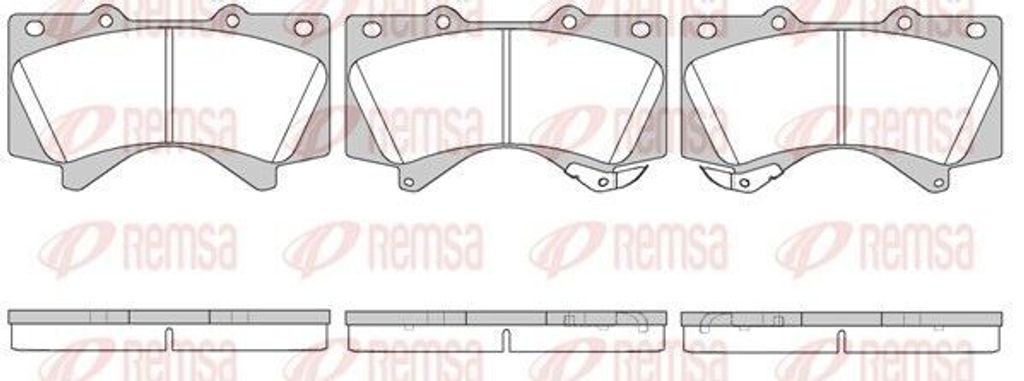 REMSA Bremsbeläge Satz Vorne Bremsklötze für TOYOTA HILUX III Pick-up (TGN1, GGN2, GGN1, KUN2, KUN1) 1271.02