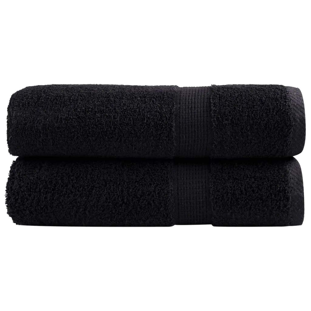 Asciugamani SOLUND Premium Nero 50x100 600g/m² | Set da 2
