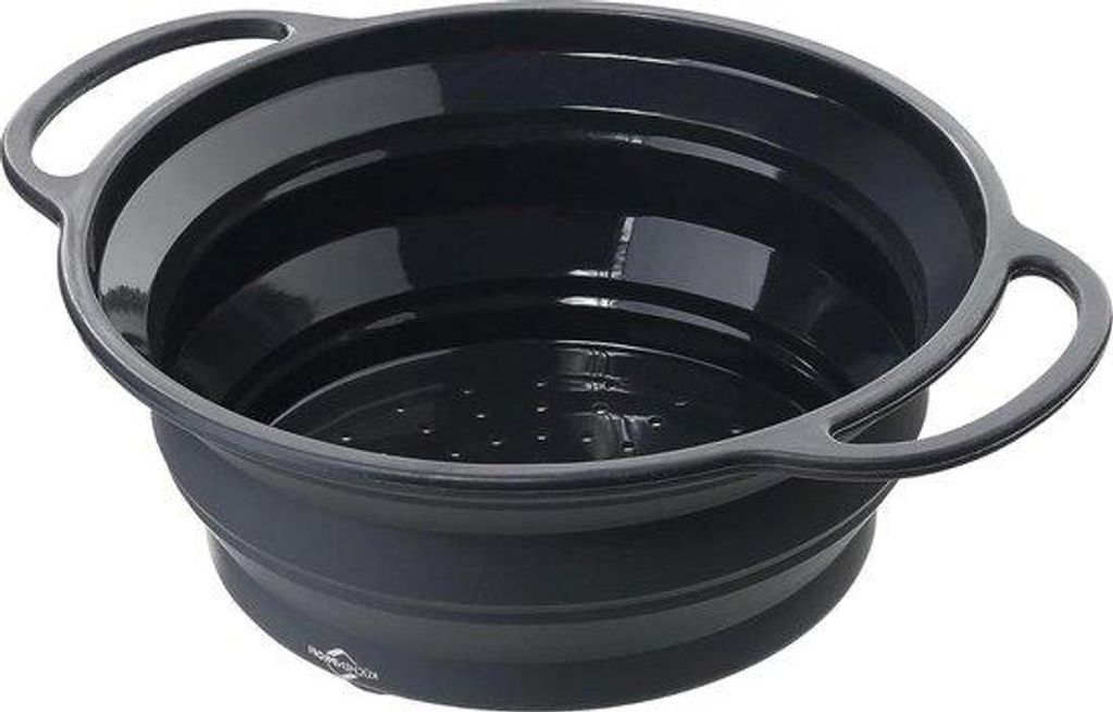 Kolbenschieber - praktisches Kochgeschirr - 24 cm - schwarz