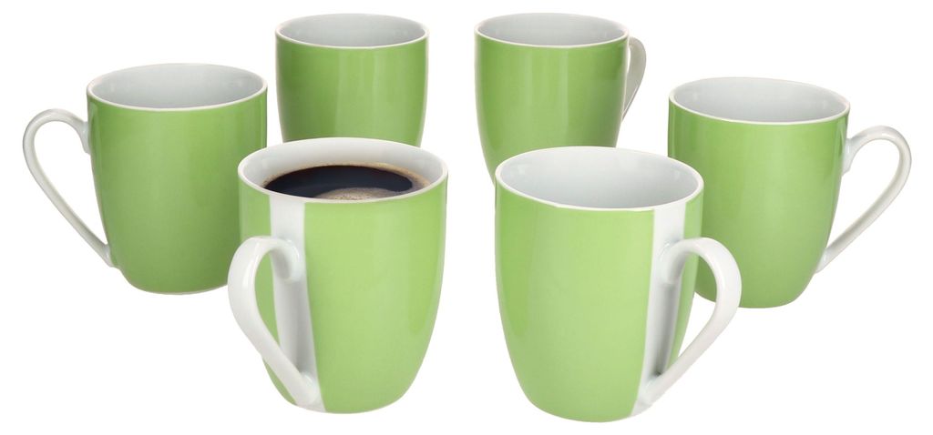 sada 6 zelených hrnků na kávu Variant 350ml barevné Obrázek produktu 
