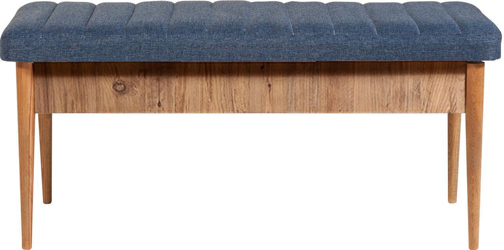 Skye Decor, Vina Bench Dark Blue, Atlantic, Bank, Atlantische Kiefer, 100 % MELAMINBESCHICHTETE SPANPLATTEN, 110 x 40 x 48 cm