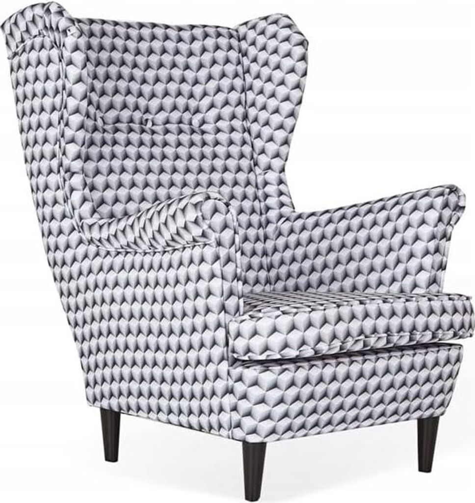 Family Meble Ohrensessel Print Relaxsessel Skandinavisch Bequemer Sessel Loungesessel Fernsehsessel Für Wohnzimmer Schlafzimmer Büro (M 54)