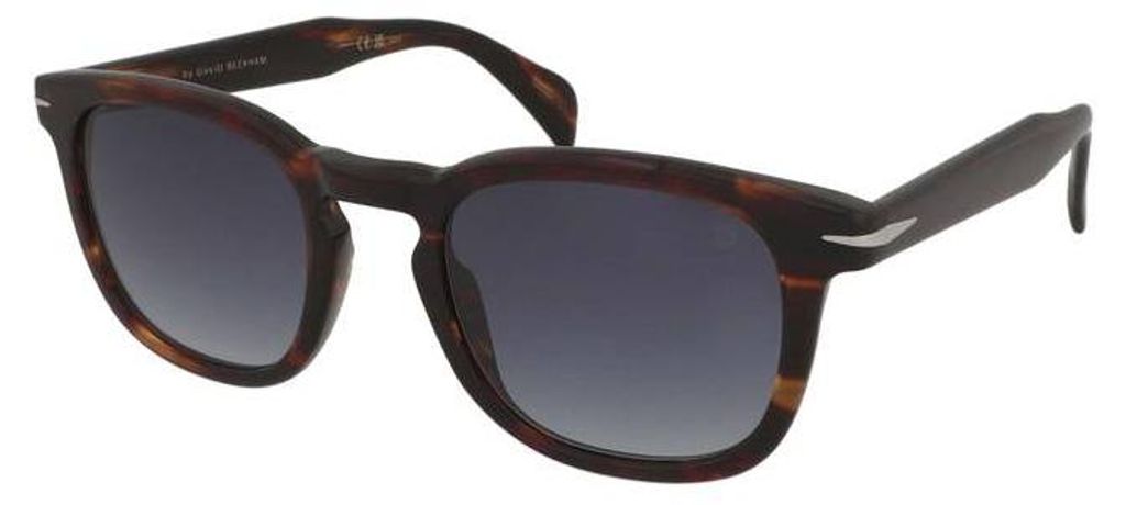 David Beckham DB 1221/S BROWN HORN/BLUE SHADED 52/22/145 Herrenbrillen Sonnenbrillen