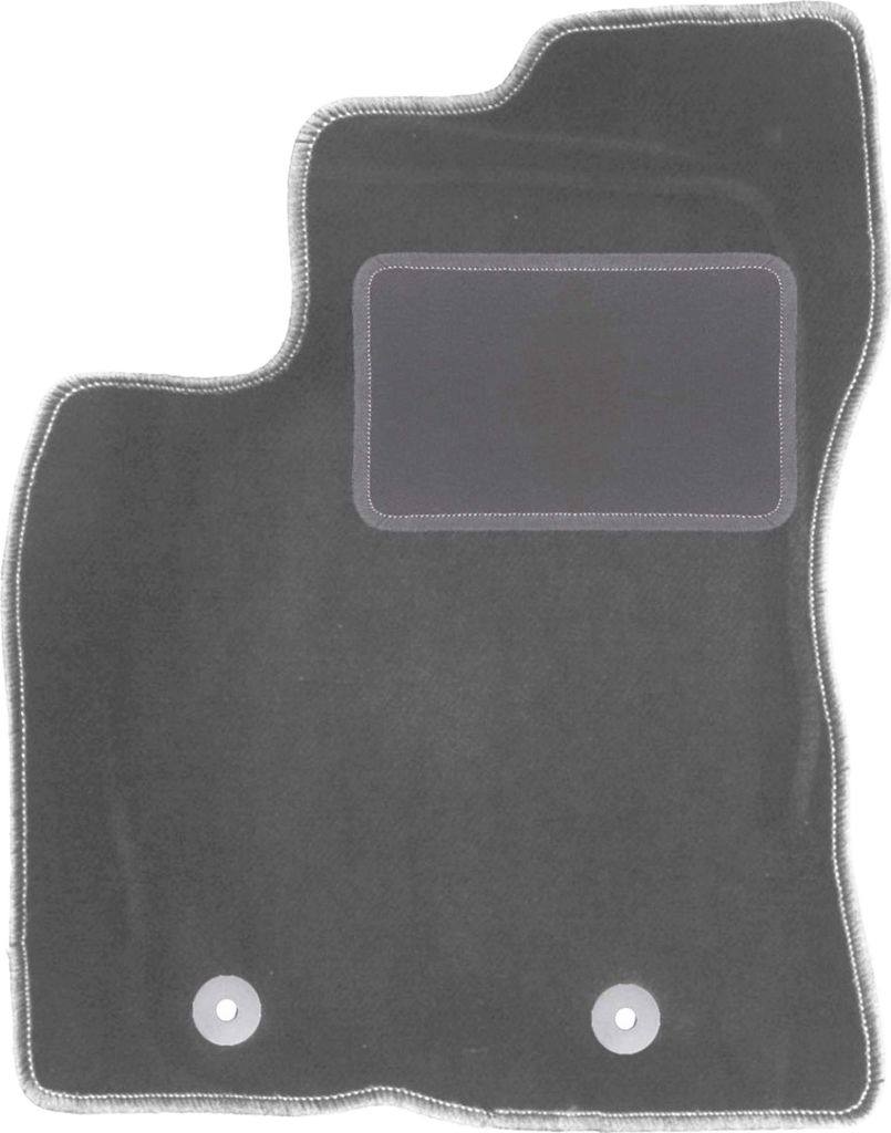 Fahrerfußmatte Velours graphit passend für Toyota Avensis III T27 (2009-2013, Kombi, Limousine, Liftback) – mit Befestigungen – passgenau