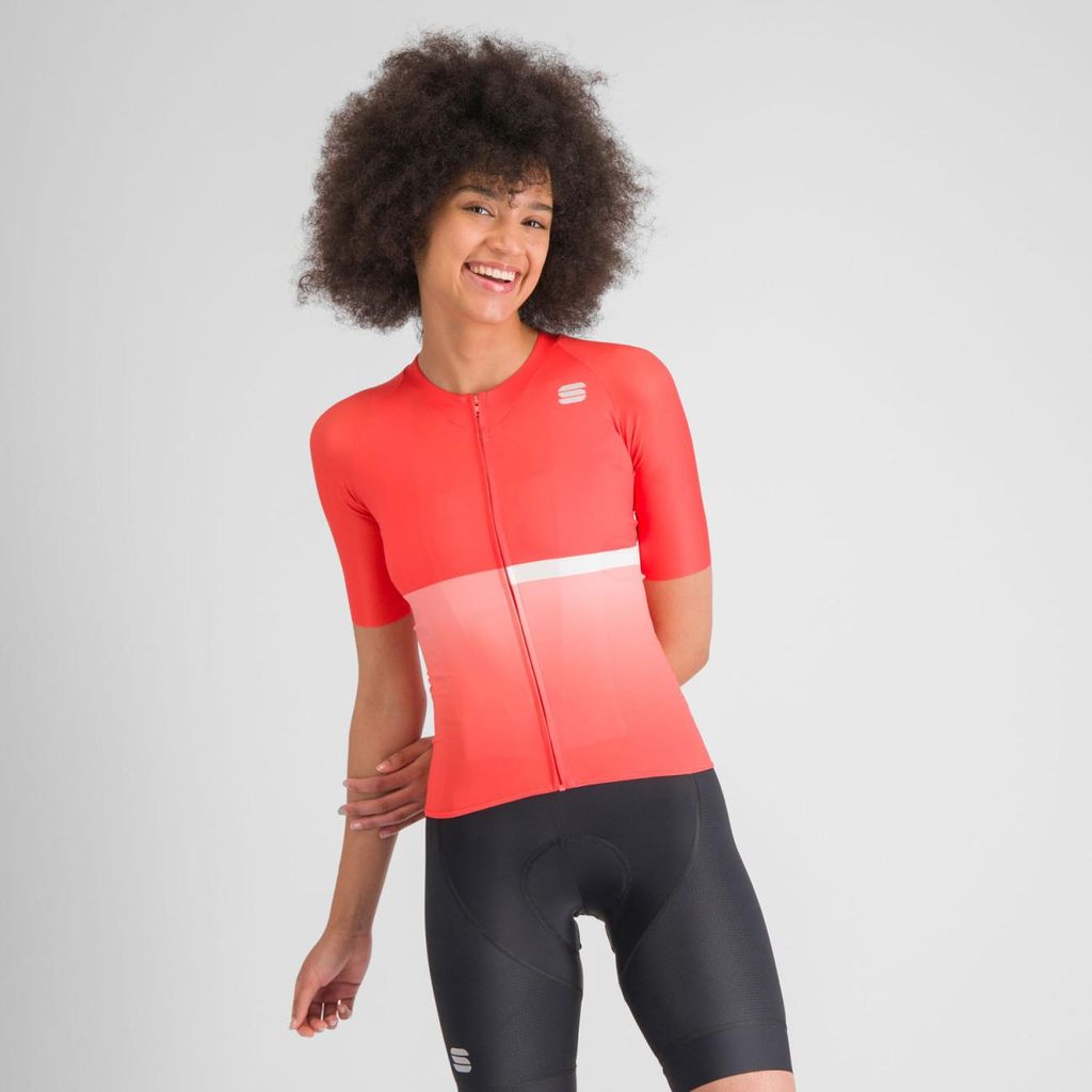 SPORTFUL Kurzarm Fahrradtrikot - BOMBER - Rot/Weiß S