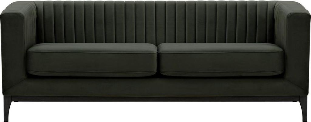 Dreisitzer-Sofa Slender Wood-Velluto 20-black