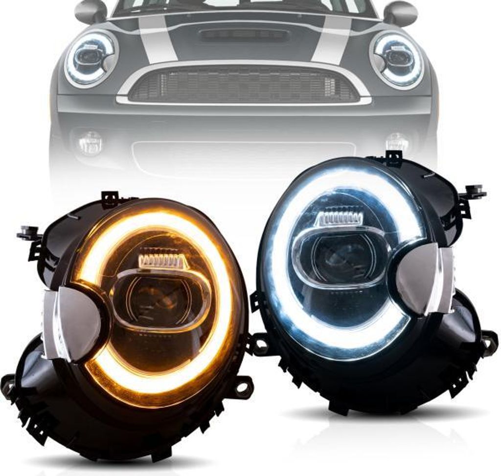 VOLL LED-Scheinwerfer passend für BMW Mini Cooper R55 R56 Produktbild 