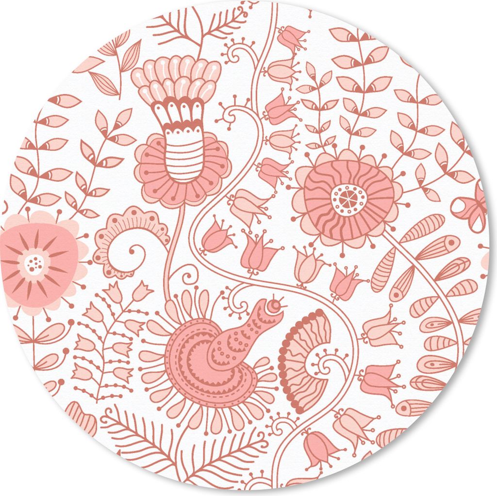 MuchoWow Mauspad Mousepad Blumen - Muster - Pastell 50x50 cm - Mousepads - Maus Mat - Pad - Mausunterlage - Vinyl