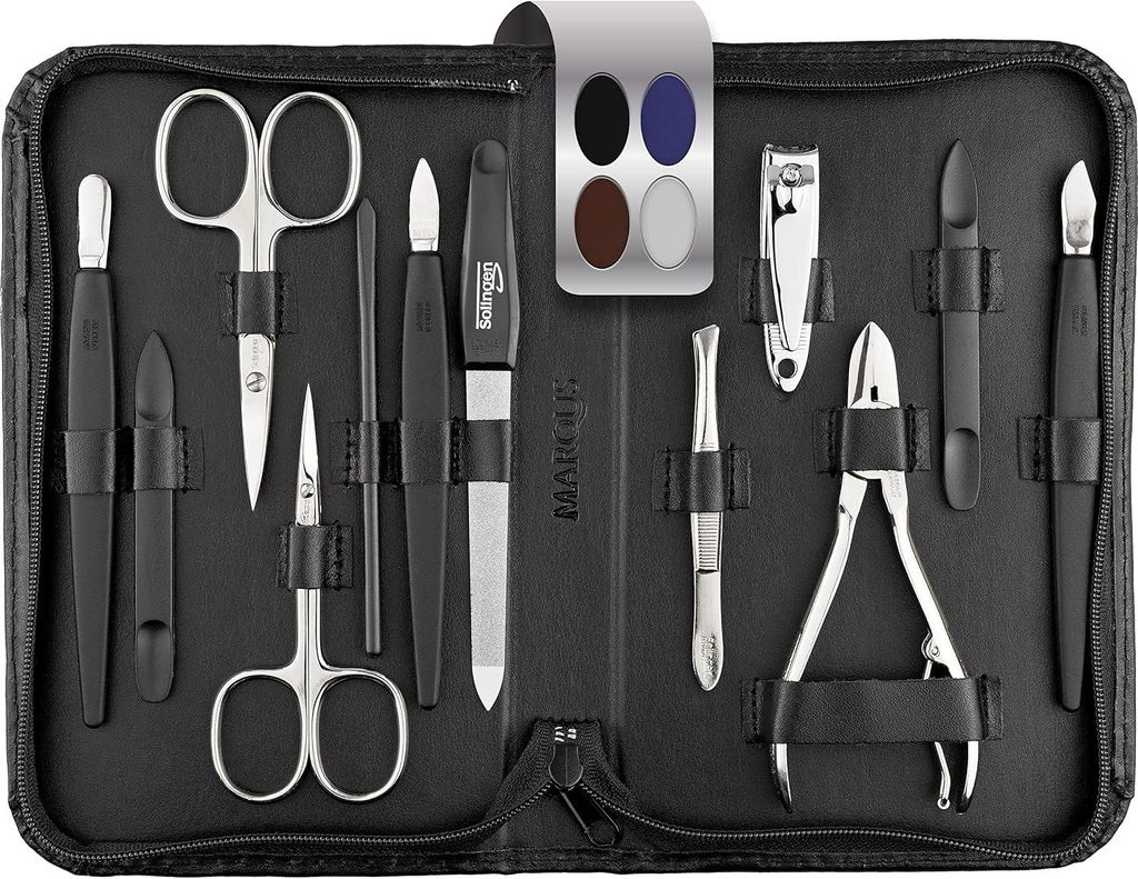 marQus Solingen Maniküre-Set 12-teilig – Echt-Leder-Etui – Produktbild 