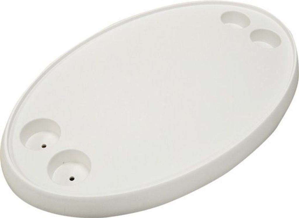 Hollex weiße Tischplatte mit 4 Getränkehaltern