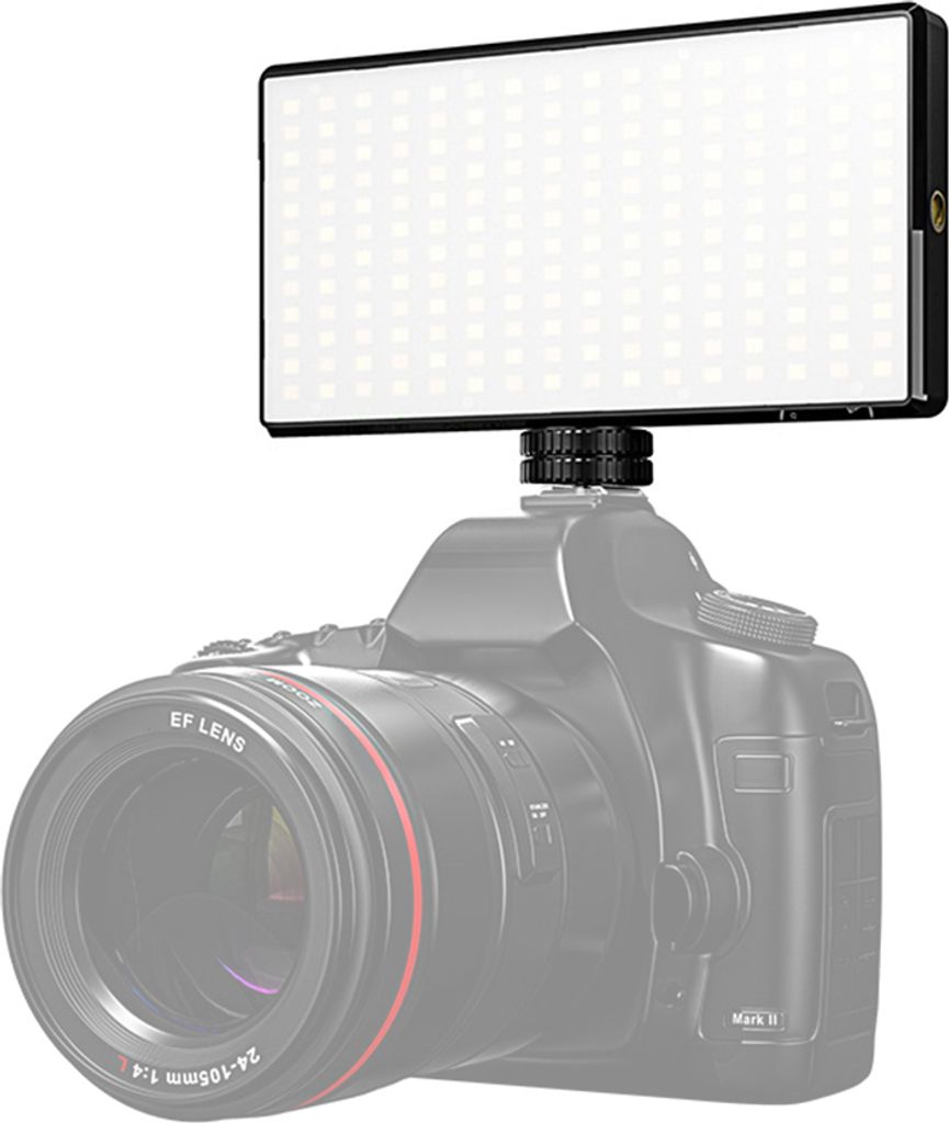 12 W Taschen-LED-Licht, Mini-Videolampe, Fotografie-Licht, 2500 KšC9000 K Farbtemperatur, CRI> 95, mit 192 Perlen mit 1/4 Zoll Schraubenloch fuer ...